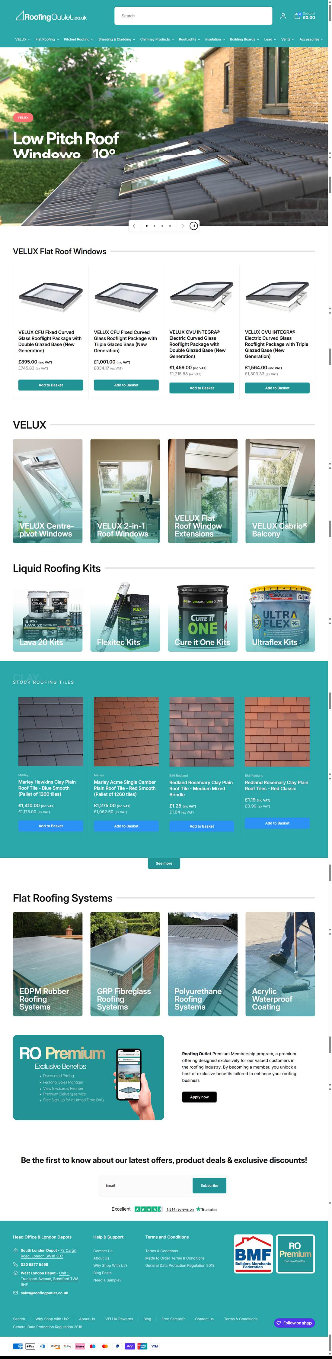 Website built for a roofing contractor